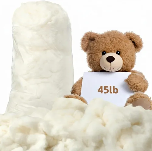 Miniatura 7 de Relleno de Algodón de 250g/0.55lb para Animales de Peluche, Almohada Suave, Relleno de Fibra de Algodón Natural, para Juguetes, Decoraciones