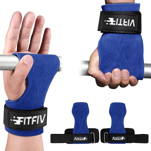 Miniatura 12 de Correa de muñeca de levantamiento de pesas, correas de cuero dobles para entrenamiento de fuerza en el gimnasio, muñequeras acolchadas de neopreno
