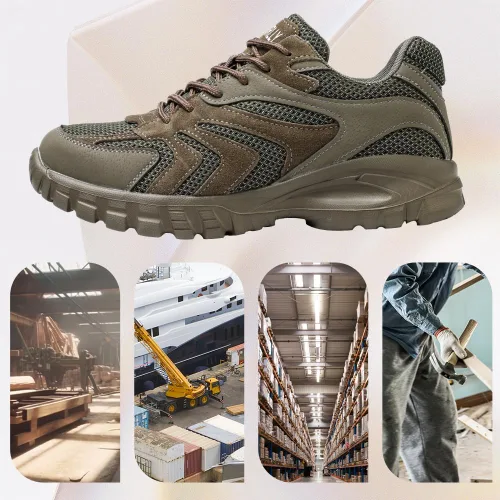 Miniatura 6 de Asiman Zapatos de punta de acero para hombres y mujeres, zapatos de trabajo indestructibles con puntera de acero, zapatos de seguridad ligeros