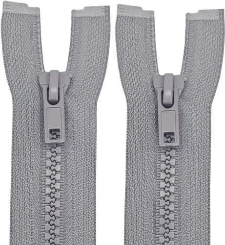 Miniatura 15 de MebuZip 2 cremalleras separadoras #5 de 9 pulgadas de plástico moldeado de resina, cremalleras a granel para coser abrigos, chaquetas y ropa (negro)
