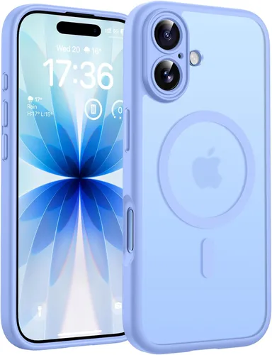 Miniatura 210 de TOCOL Funda magnética 3 en 1 para iPhone 14 Pro, mejorada [protección completa de cámara] con 2 protectores de pantalla, funda de grado militar Azul