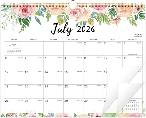 Calendario 2026 – ENE 2026 – DIC 2026, 14.6'' x 11.4'' pulgadas, calendario de pared 2026, encuadernación de doble alambre, calendario de 12 meses,