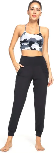 Miniatura 5 de Kcutteyg - Pantalones deportivos de cintura alta con bolsillos para mujer, pantalones deportivos suaves para descanso, correr y entrenamiento