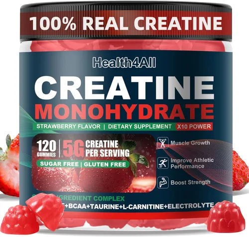 Miniatura 9 de Health4All Gomitas de monohidrato de creatina, 0.18 oz para hombres y mujeres, gomita de creatina para fortaleza, energía y apoyo al crecimiento
