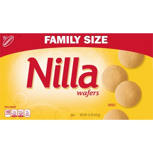 Miniatura 14 de Galletas Nilla Wafers, Vainilla, 15 oz Tamaño Familiar Paquete de 2