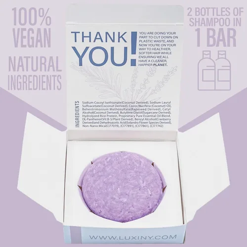 Miniatura 2 de Luxiny Juego de champú y acondicionador para el cabello, barras de lavanda sin sulfato, fabricado en Estados Unidos