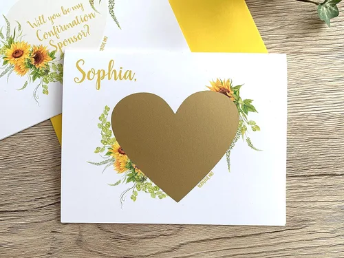Miniatura 2 de Tarjeta personalizada para raspar con patrocinador de confirmación Will You Be My Confirmation