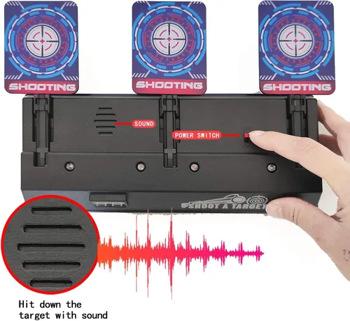 Miniatura 6 de Objetivo de disparo electrónico, reinicio automático, objetivo de puntuación digital para pistola de juguete, juguetes de regalo para niños, niñas