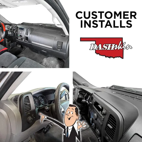 Miniatura 9 de DashSkin Cubierta Tapa de Tablero Moldeada de Una Pieza Compatible con Silverado Sierra 2007-2013 con Tableros de Doble Guantera en Negro Ébano