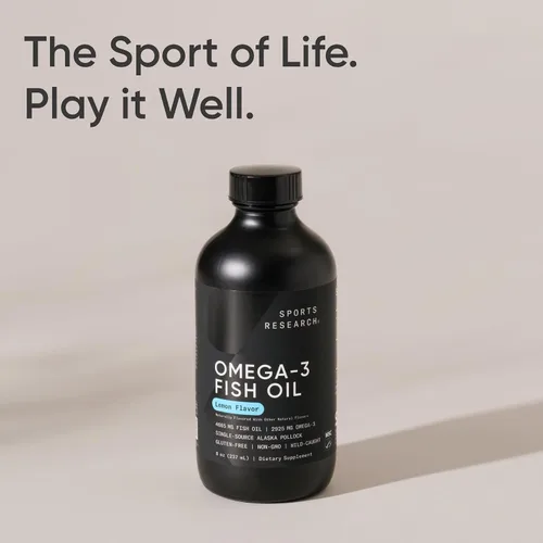 Miniatura 7 de Sports Research® Aceite de Pescado Omega-3, Botella de Vidrio de 8 oz - 4685mg de Aceite de Pescado de Abadejo de Alaska Capturado Silvestre por