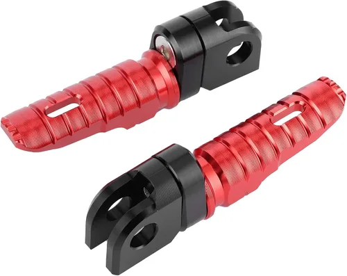 Miniatura 6 de Acouto Par de estriberas delanteras Pedales de aleación de aluminio aptos para Ninja Z125 PRO Z250/SL Z400 Z900 (rojo) para clavijas delanteras