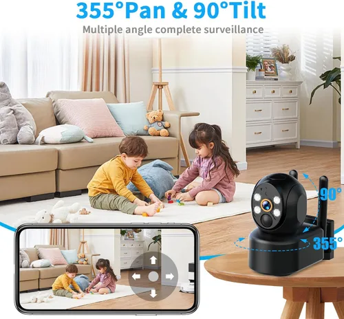 Miniatura 6 de Luovisee Cámara de seguridad solar 2K inalámbrica para exteriores, cámaras WiFi para seguridad del hogar alimentadas por batería, compatible