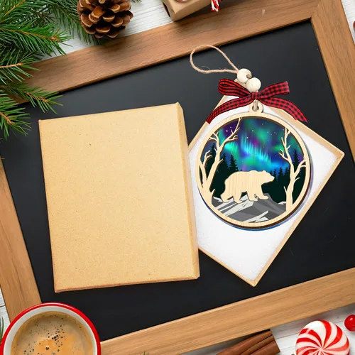 Miniatura 8 de HEXMOZ Adornos de Oso para Árbol de Navidad - Regalos de Osos para Mujeres, Hombres, Amantes de los Osos - Adorno de Navidad de Osos, Ideas