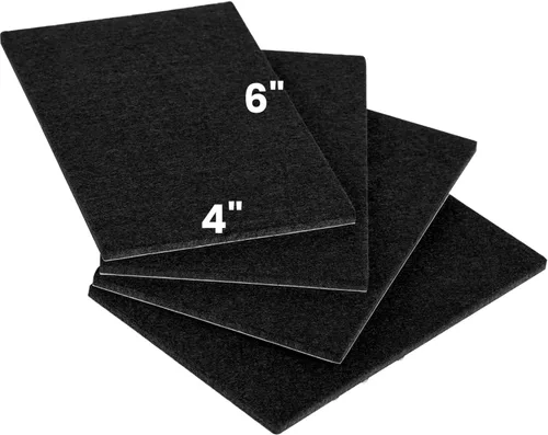 Miniatura 13 de Juego de 8 almohadillas de fieltro grandes para muebles, de 6 x 4 pulgadas, color marrón, autoadhesivas, antiarañazos, resistentes, 0.197 in