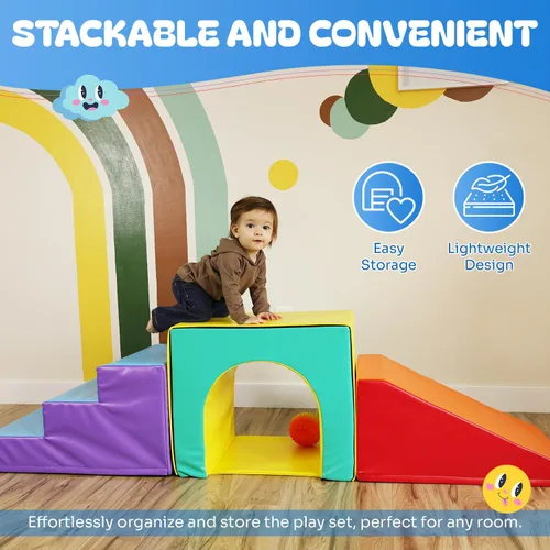 Miniatura 6 de New Bounce Juguetes de escalada para niños pequeños, juego suave para niños, bloques de escalada de espuma, equipo de gimnasio suave y seguro, ideal