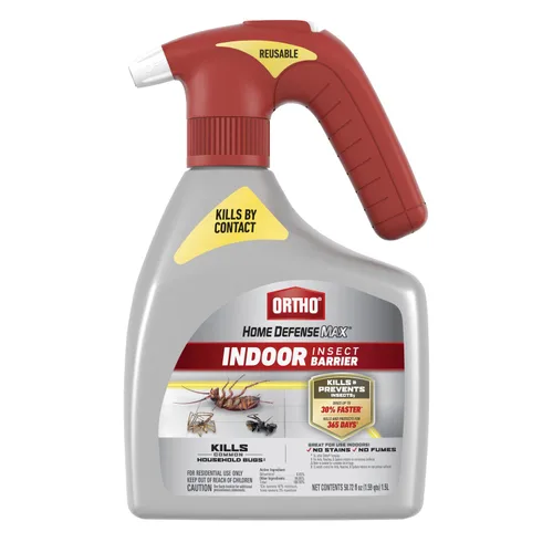 Ortho Home Defense Max - Barrera de insectos para interiores con rociador alimentado por batería, mata hormigas, cucarachas, arañas, pulgas y
