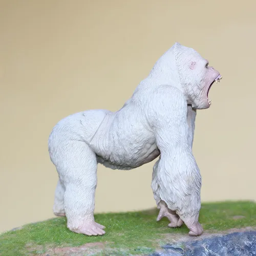 Miniatura 7 de Gorilla Toys Figura de acción Rampage Gorilla Fight Mode Gorilla Ape Figuras sólidas de animales salvajes para juegos de rol, juguete para contar