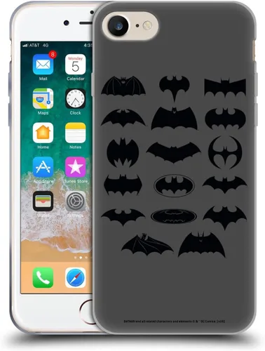 Miniatura 362 de Head Case Designs Funda de gel con licencia oficial de Batman DC Comics Bat Signal Logos [protección de grado militar] compatible con Apple iPhone 7