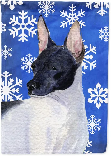 Miniatura 51 de Caroline's Treasures SC9374GF Bulldog English Snow flakes Holiday Garden Flag Buzón Bandera decorativa para patio exterior, patio, obras de arte