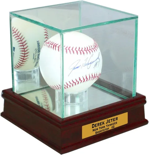 Miniatura 8 de Vitrina de béisbol individual con moldeo deportivo (negro)