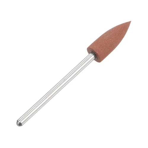 Miniatura 4 de uxcell Piedra montada abrasiva de 80 granos 0.093 in vástago de 1/4 "(6 mm) de diámetro cabezas puntiagudas ruedas de pulido y pulido de piedra
