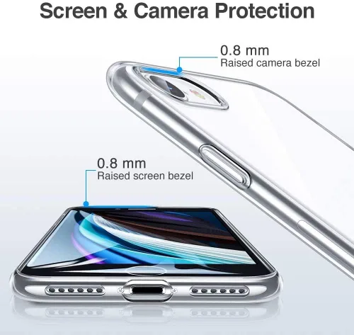 Miniatura 2 de for ZTE Blade A53 Pro Case with 2 x Tempered Glass Screen Protector, Transparent Shockproof Solf Silicone Protection Case for ZTE Blade A53 Pro