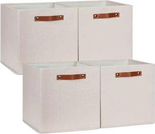 Miniatura 8 de DULLEMELO Cajas de almacenamiento para estantes, almacenamiento de armario, contenedores resistentes para organización del hogar para regalos