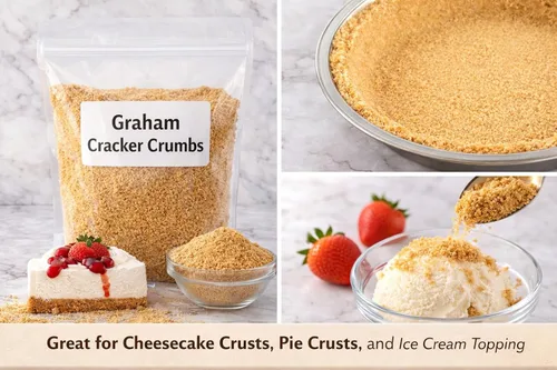 Miniatura 2 de Oasis Supply, Graham Cracker Crumbs (Bulk) - Migas de galletas Graham trituradas dulces para cortezas de pastel, tartas de queso, postres
