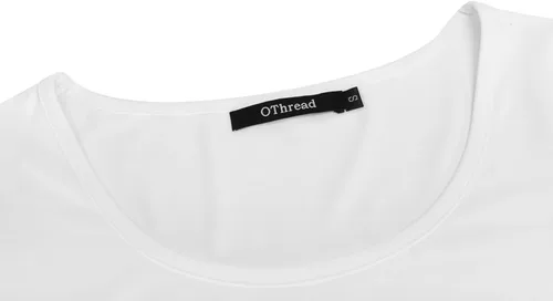 Miniatura 5 de OThread & Co. Camiseta de manga larga con cuello redondo para mujer, capa básica, de elastano
