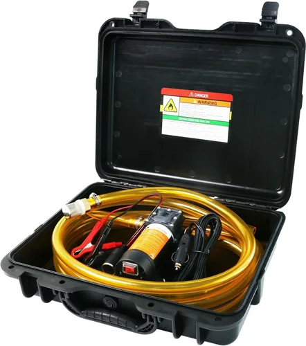 Miniatura 8 de Bomba portátil de transferencia de gasolina eléctrica DC de 12V 75W, transfiere hasta 110 galones de gasolina por hora, ideal para vehículos, botes
