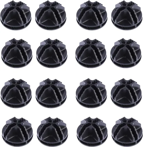 Organizador de almacenamiento en cubos, conectores de plástico, 20 unidades, conectores de plástico negro para cubos de alambre, almacenamiento de