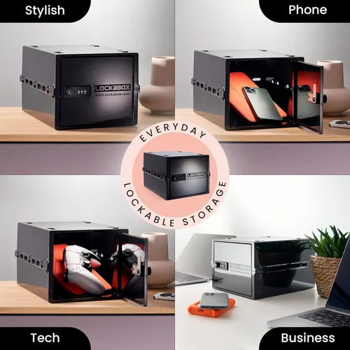 Miniatura 3 de Lockabox One™ Caja de almacenamiento compacta e higiénica con cerradura para alimentos, medicamentos, tecnología y seguridad en el hogar