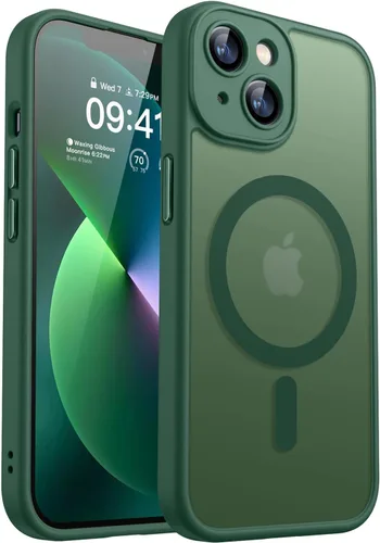 Miniatura 20 de CANSHN Funda magnética compatible con iPhone 17 Pro, mejorada [protección completa de la cámara] [compatible con Magsafe] [mate translúcido] funda