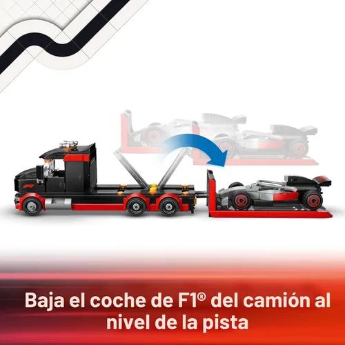 Miniatura 3 de LEGO Camión de exhibición City F1 con coche de carreras Audi F1 - Juguete de construcción para niños y niñas, a partir de 7 años - Juguete de coche