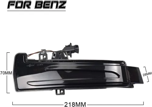 Miniatura 3 de Espejos Laterales Dinámicos LED con Señal de Giro Secuencial para Mercedes Benz Clase A/B/C/E/S/CLA/GLA/GLK/CLS W176 W246 W204 W212 X156 C250 C300