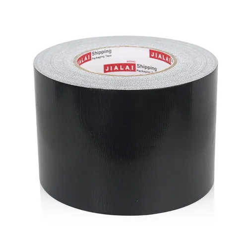 JIALAI HOME Cinta de Conducto de 4 Pulgadas Negra, Grado Industrial 4 pulgadas x 55 yardas (164 pies), 9 Mil Resistente, Impermeable, Flexible, Sin