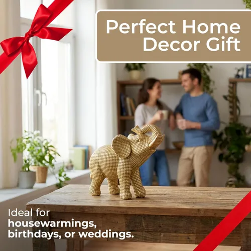 Miniatura 7 de Figura decorativa de elefante de resina para decoración del hogar y el baño, estatua de adorno para escritorio de oficina, sala de estar