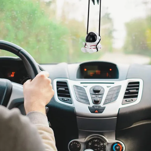 Miniatura 6 de Wonuu Lindo astronauta colgante de coche adorno colgante espejo retrovisor encanto decoración para accesorios de decoración de coche