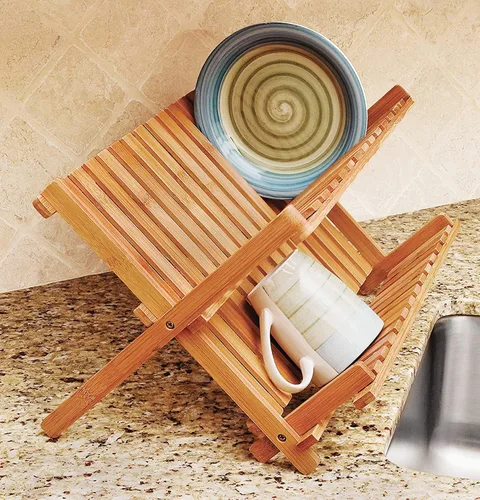 Miniatura 7 de Lipper International 8813 Plegable de Madera de Bambú, 17-3/4" x 13" x 9-3/4