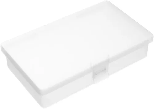 Miniatura 4 de Goodma 8 contenedores rectangulares vacíos de plástico transparente con tapas con bisagras para objetos pequeños y otros proyectos de manualidades