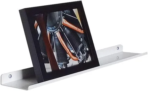 Repisa flotante, estante para fotos, repisa artística, muy duradera y fabricada en los Estados Unidos (blanco, 18 pulgadas)