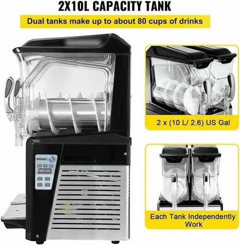 Miniatura 2 de Máquina de granizado de hielo, máquina comercial de hielo fresco para batidos, máquina de granizado de bebidas congeladas, para el hogar, cocina