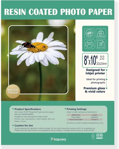Miniatura 8 de Papel fotográfico RC brillante ultra premium, papel fotográfico profesional y pesado recubierto de resina metálica, impresora de inyección de tinta