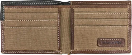 Miniatura 2 de Timberland PRO Billetera plegable RFID de cuero delgado para hombre con ventana trasera de identificación