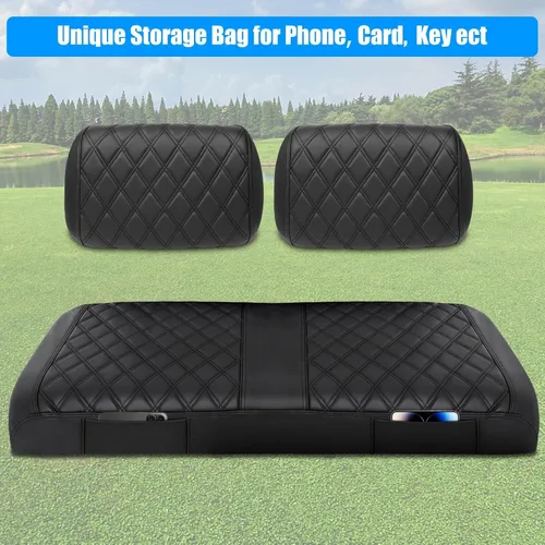 Miniatura 6 de Cubiertas de asiento para carritos de golf LEAPGOMAX delanteras para carritos de golf Yamaha G2 G8 G9 G11 G14 G16 G19 G20 G22 hechas de cuero marino