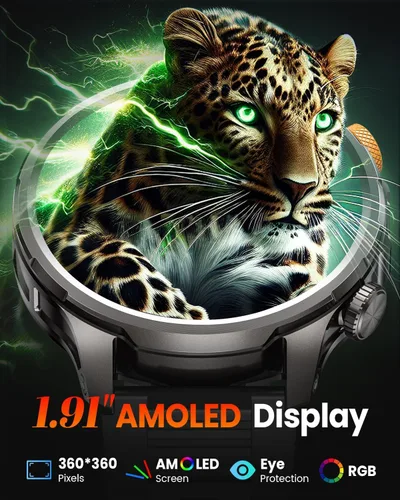 Miniatura 8 de Relojes inteligentes para hombres (batería de 100 días/linterna), reloj inteligente militar impermeable de 5 ATM con frecuencia cardíaca, sueño