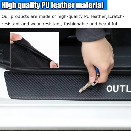 Miniatura 6 de Accesorios interiores personalizados para Mitsubishi Outlander 2014-2021 2022 2023 Outlander PHEV 2023 2024 - Borde de cuero para puerta