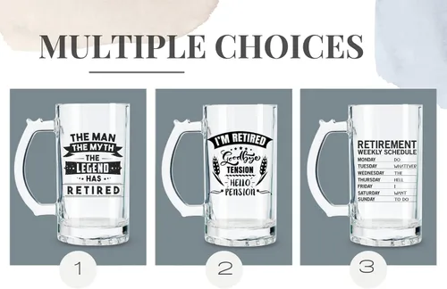 Miniatura 3 de Onebttl Regalos de jubilación para hombres, divertida taza de cerveza de jubilación de 17 onzas (16.9 fl oz), regalos para jubilados para abuelo