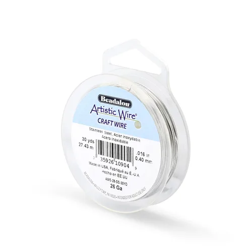 Miniatura 29 de Artistic Wire, Alambre de acero inoxidable calibre 18, 57 pies
