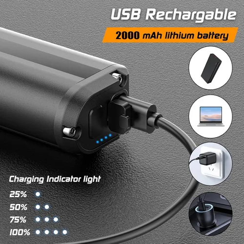 Miniatura 4 de Bright LED Bike Light for Night Riding,2025 Upgraded Rechargeable Bicycle Lights Set 5 Modes IPX6 Waterproof MTB Off-Road Cycling Commuting
